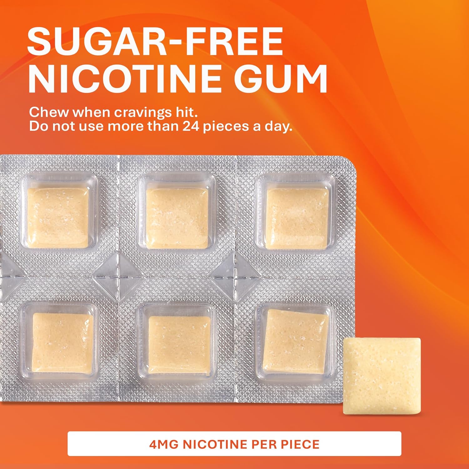 Rugby Polacrilex 4mg Nicotine Gum - Original Flavor, Quit Smoking and Vaping Aid, Sugar-Free, 110 Count (1-Pack) - Image 5