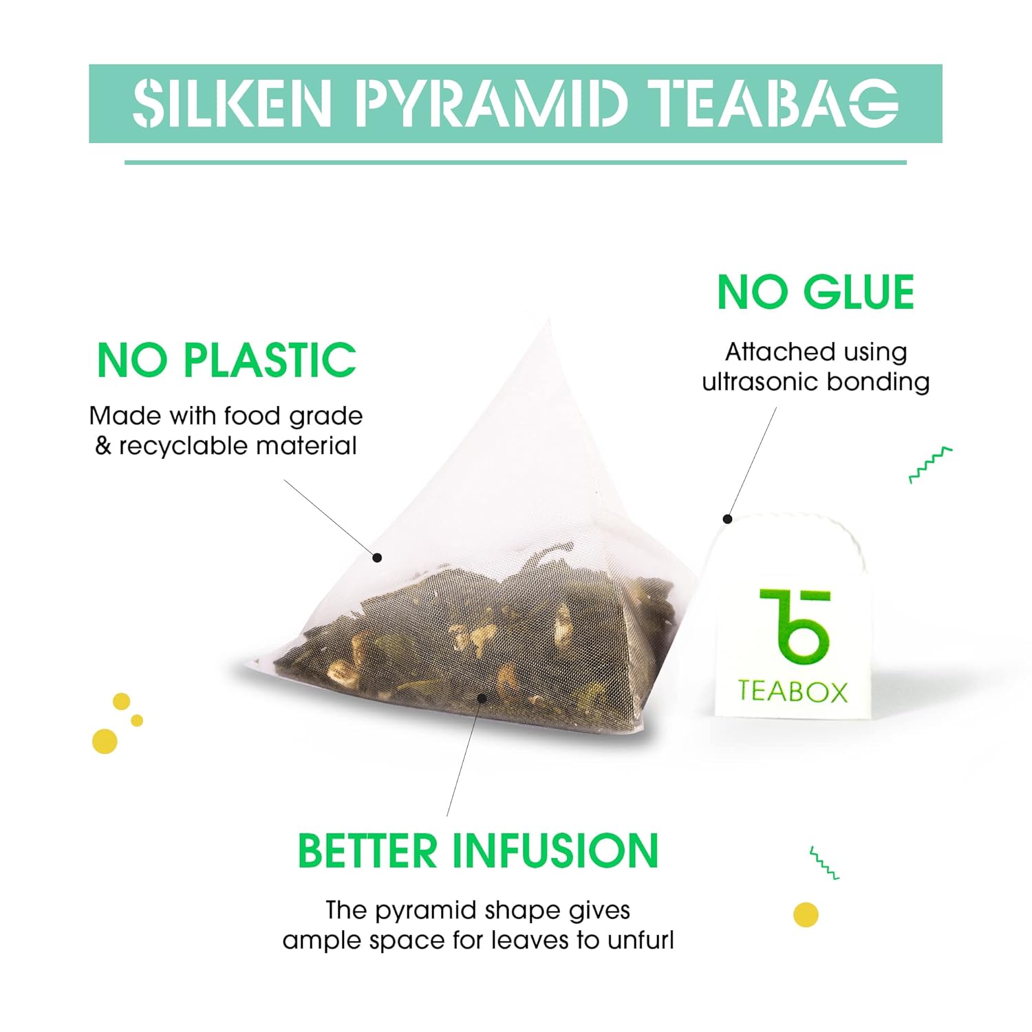 Teabox Premium Green Tea With Dandelion Roots | Whole Leaf & 0% Bitterness 25 Tea Bags (Low Caffeine) - Image 5