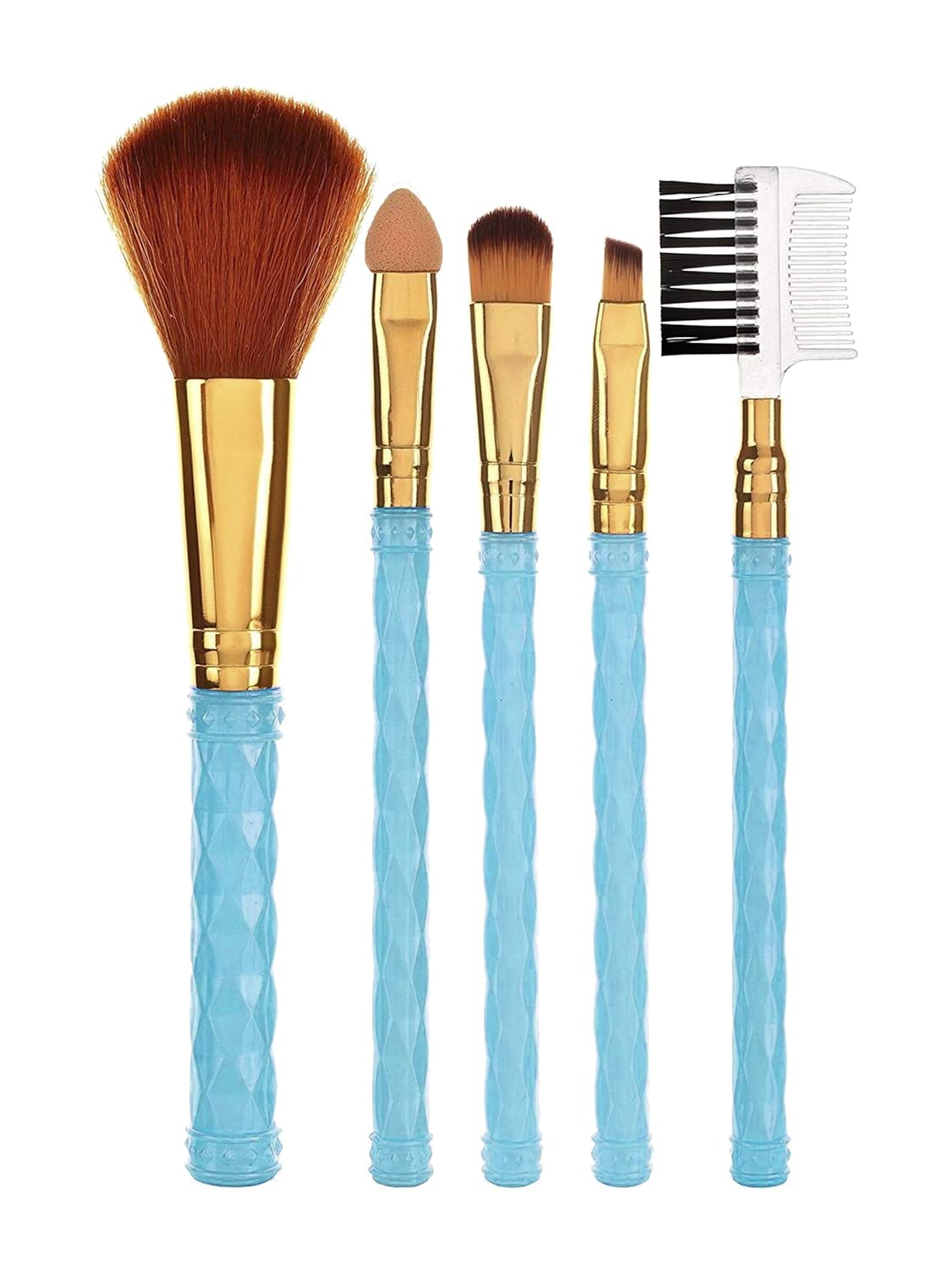 AY Makeup Brush Set of 5 and 1 Makeup Sponge Puff (colour may vary)  - Image 4