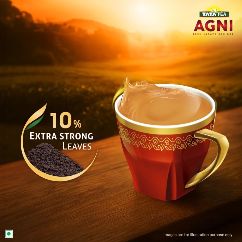 TATA TEA AGNI , Strong Chai With 10% Extra Strong Leaves, Black Tea,500 Gram - Image 2