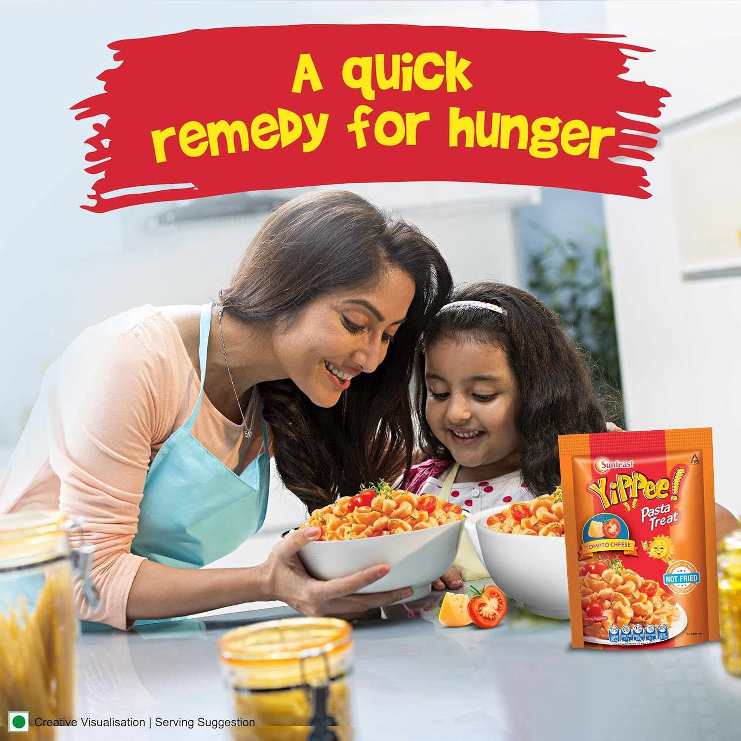 Sunfeast YiPPee! Pasta Treat|Tomato Cheese|Soft & Cheesy Pasta - Image 1