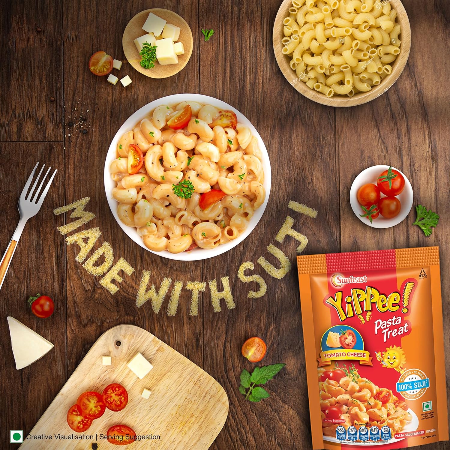 Sunfeast YiPPee! Pasta Treat|Tomato Cheese|Soft & Cheesy Pasta - Image 2