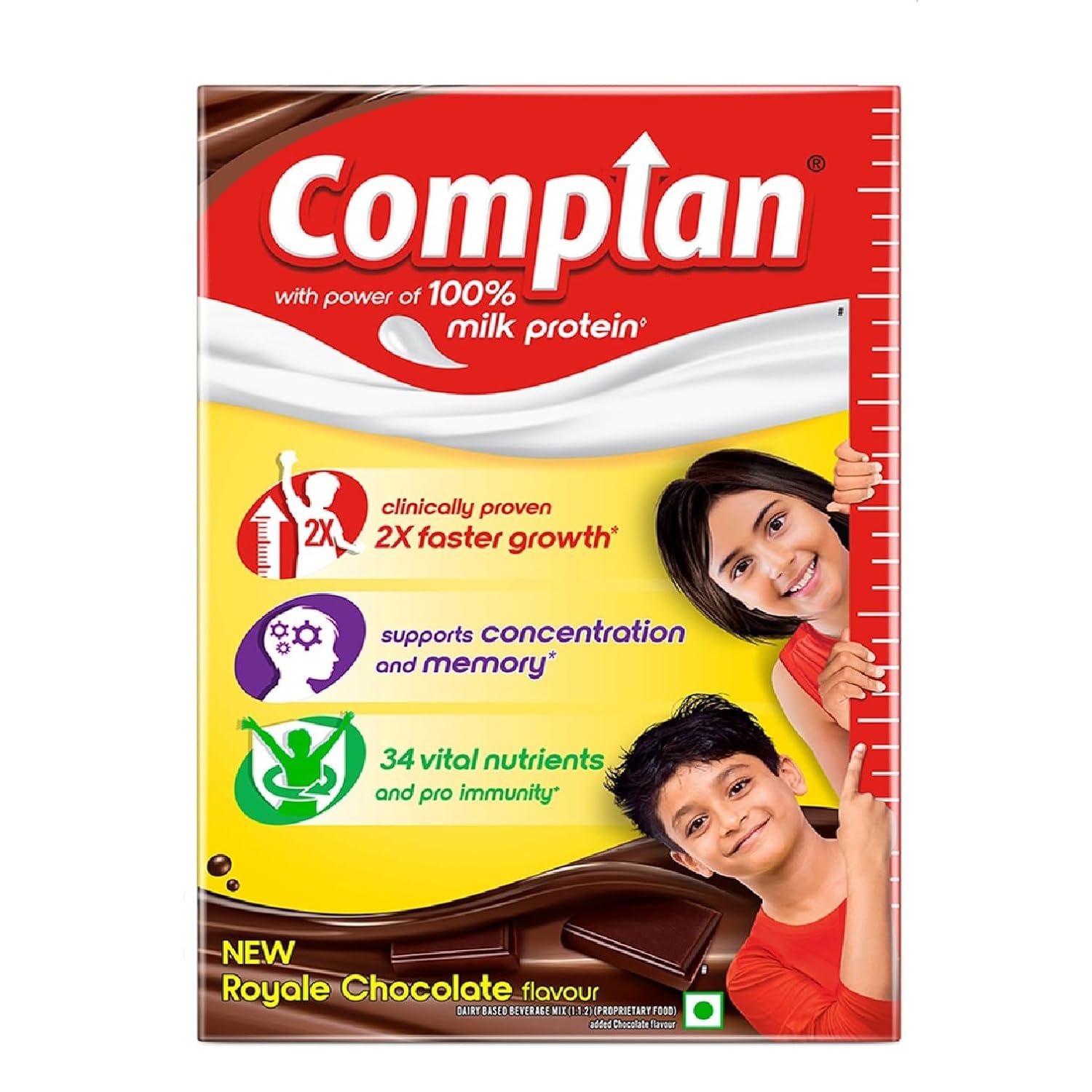 Complan Nutrition Drink Powder for Children, Royale Chocolate Flavour, 500 grams Carton - Image 1