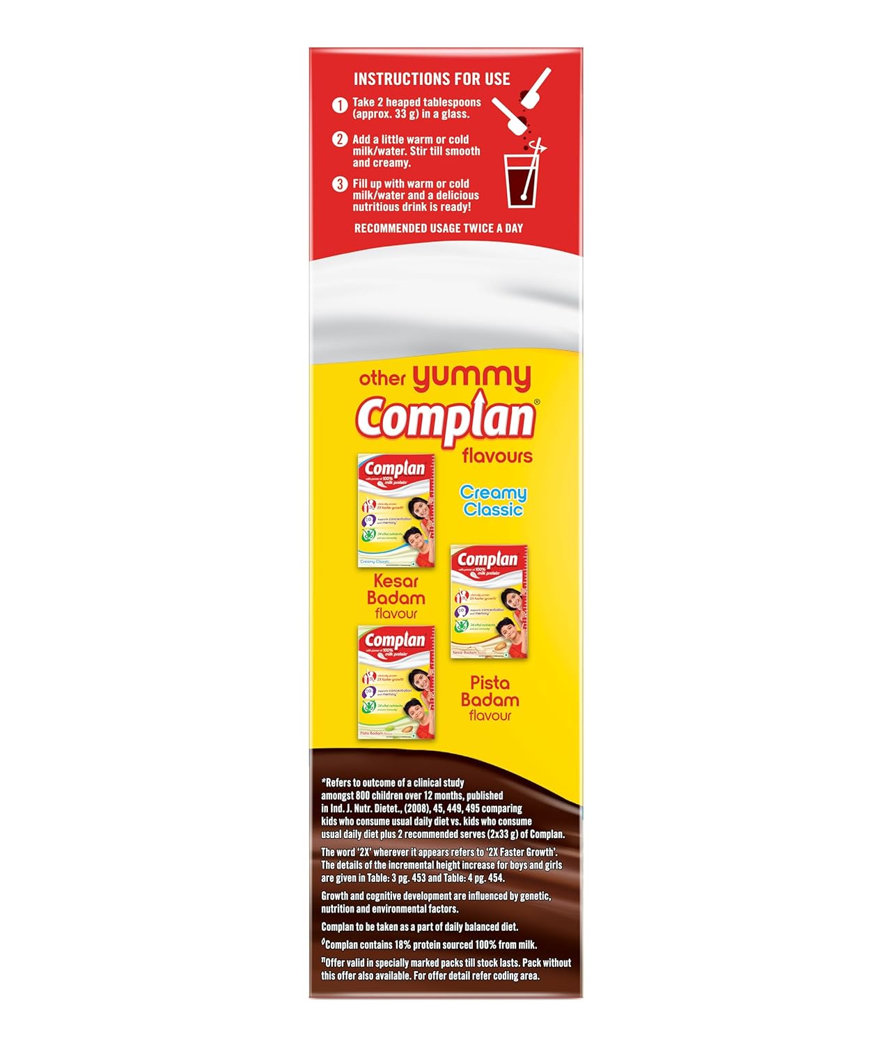 Complan Nutrition Drink Powder for Children, Royale Chocolate Flavour, 500 grams Carton - Image 4