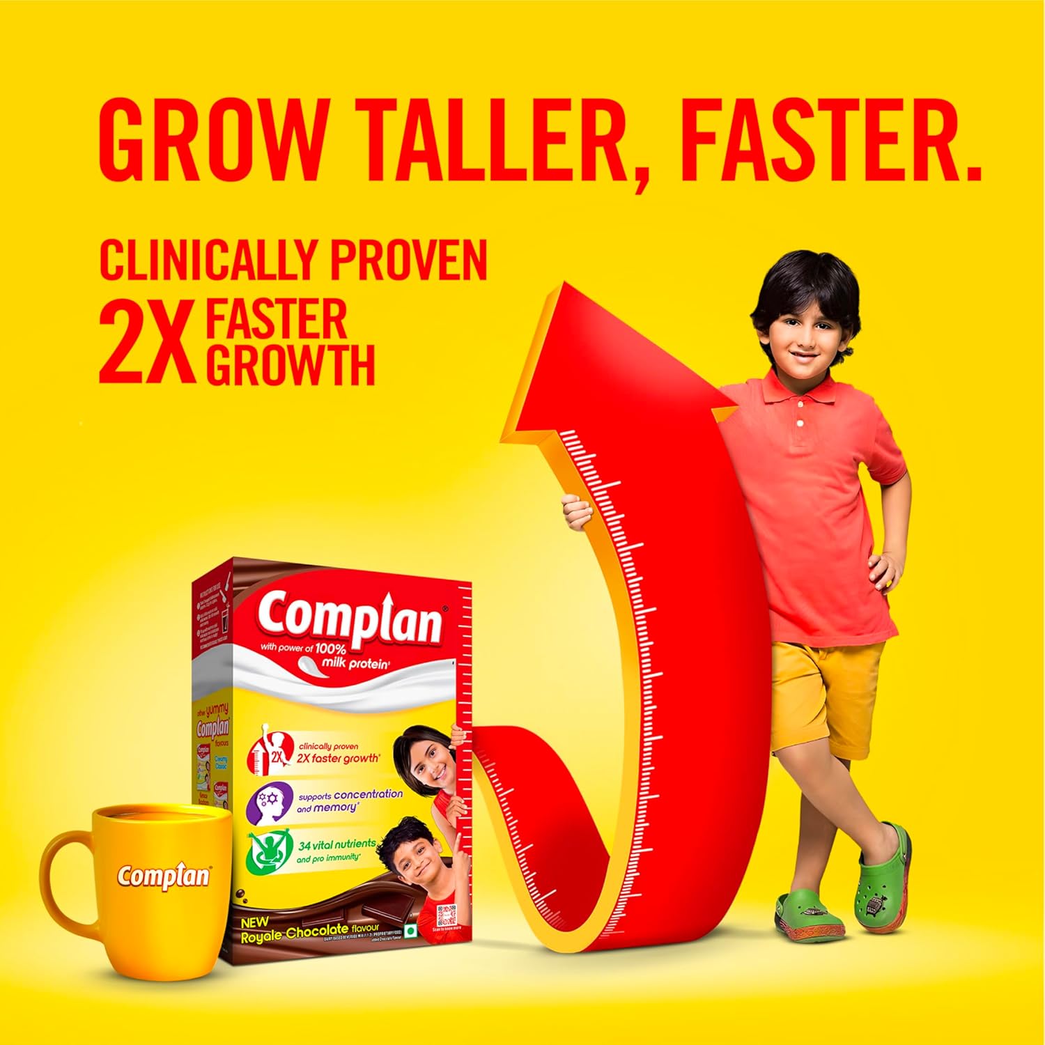 Complan Nutrition Drink Powder for Children, Royale Chocolate Flavour, 500 grams Carton - Image 7