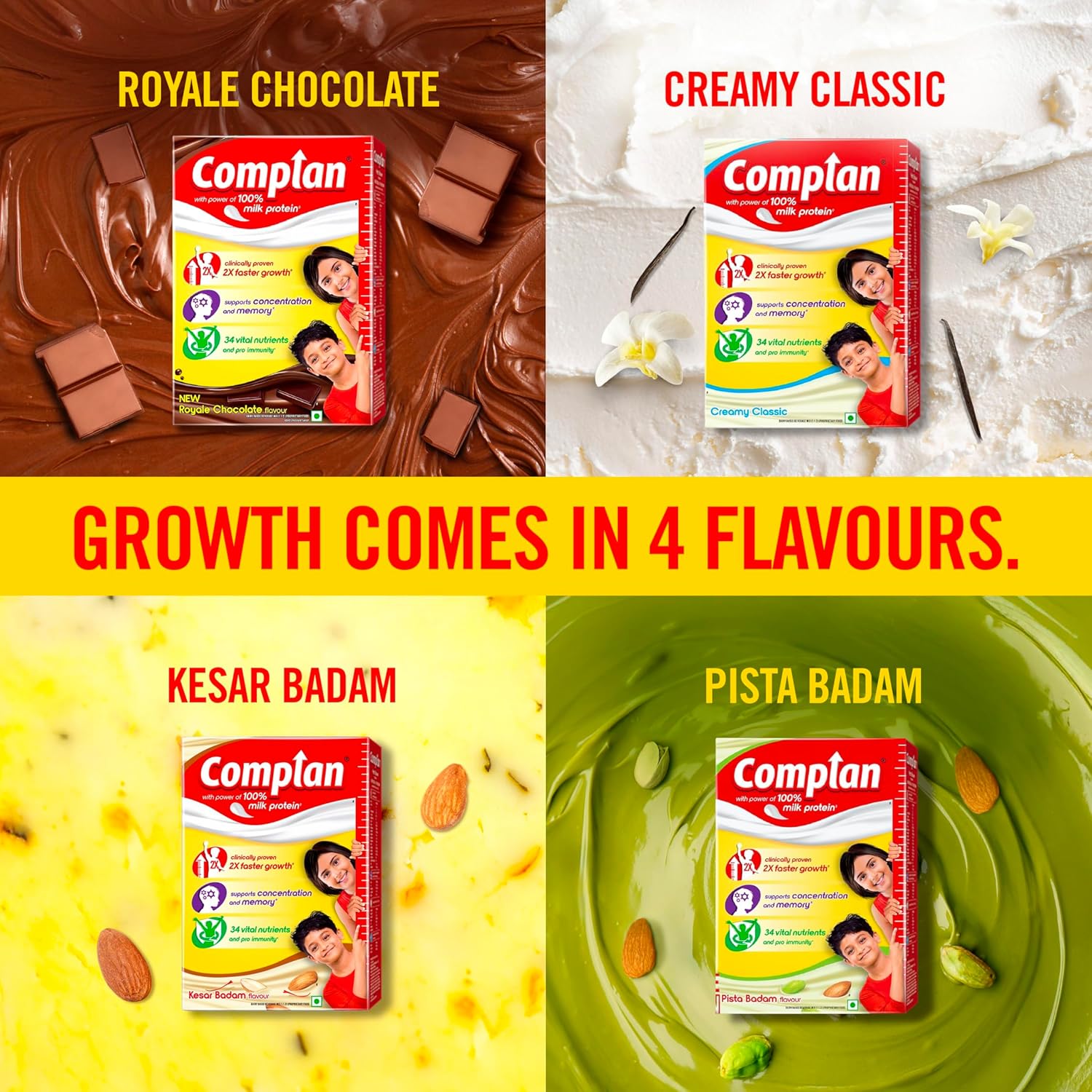 Complan Nutrition Drink Powder for Children, Royale Chocolate Flavour, 500 grams Carton - Image 9