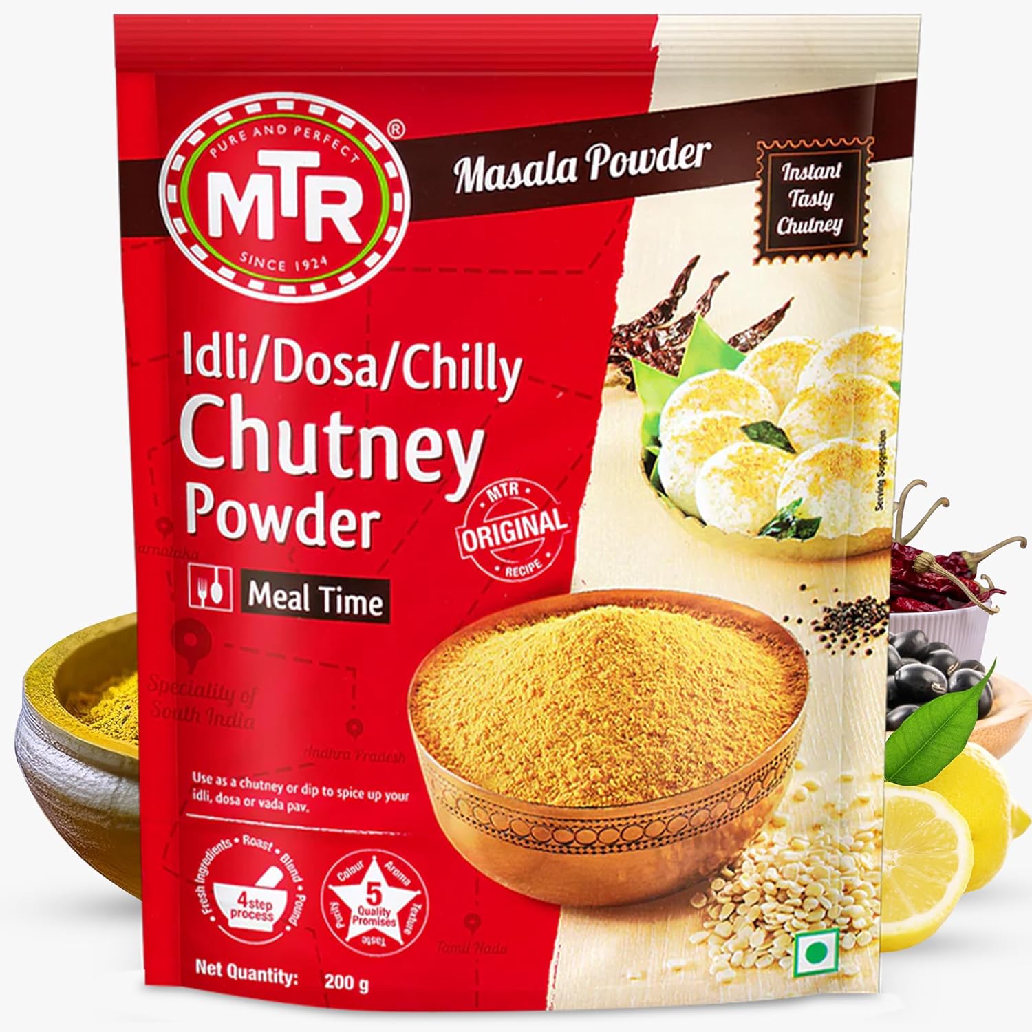 MTR Idli / Dosa / chilly Chutney Powder 200g - Image 1