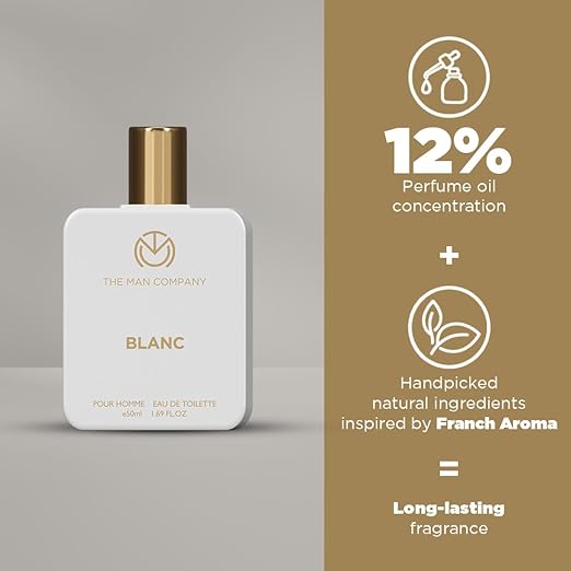 The Man Company Blanc Edt Perfume - Musk, Citrusy & Aromatic Scent For Men - 50 ML - Image 5