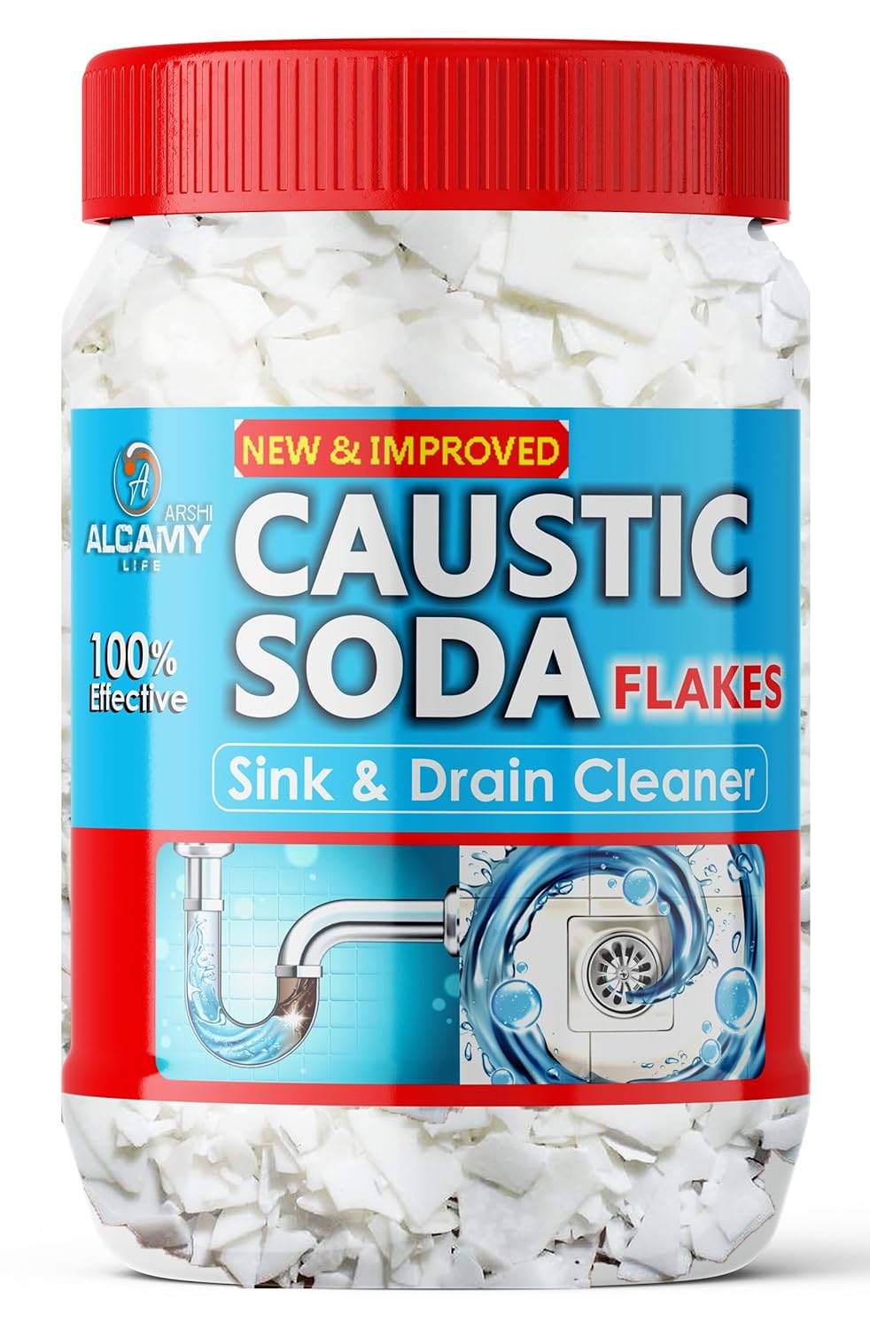 AAAL Caustic Soda Flakes 420 GM | For Soap Making Soap Making Flakes | 420 GM - Image 1