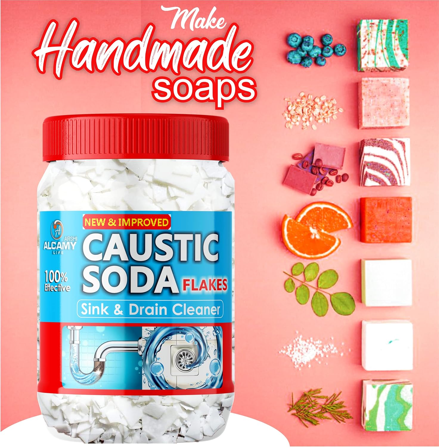 AAAL Caustic Soda Flakes 420 GM | For Soap Making Soap Making Flakes | 420 GM - Image 5