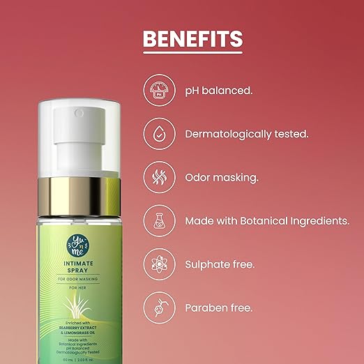 Yu n Me Odor Masking Intimate Spray for Women - 60ml - Image 3
