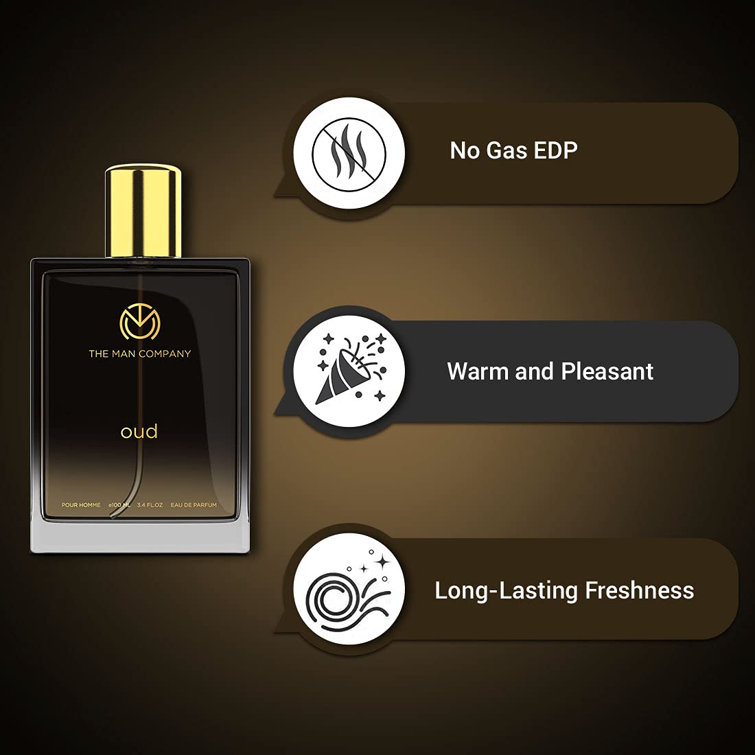 The Man Company Oud Perfume for Men | Premium Long Lasting Fragrance Body Spray 100ml - Image 2