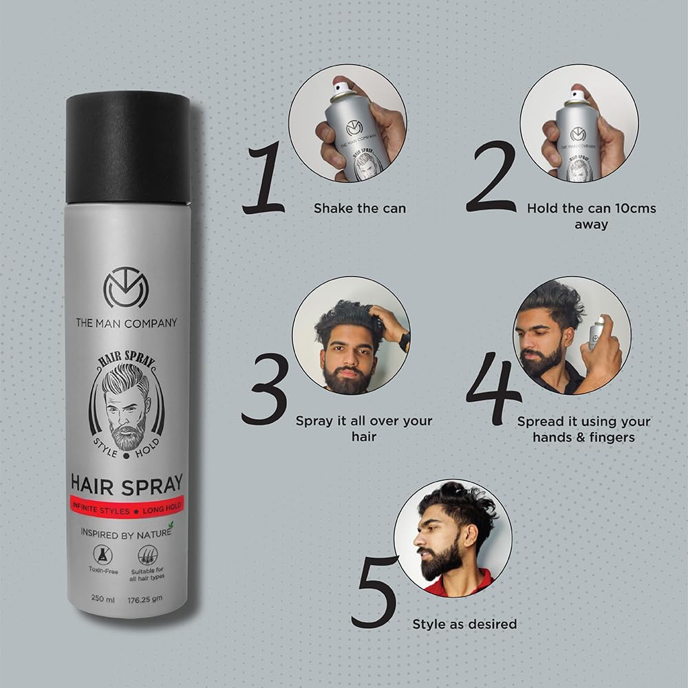 The Man Company Hair Styling Spray For Men 250Ml | Strong Hold - Image 2