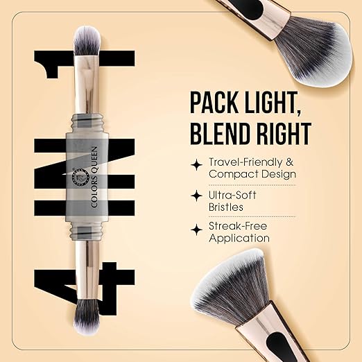 Colors Queen 4 in 1 Multifunctional Brush Set with Ultra Soft Bristles  - Image 2