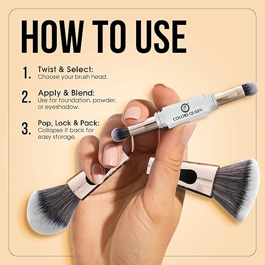 Colors Queen 4 in 1 Multifunctional Brush Set with Ultra Soft Bristles  - Image 4