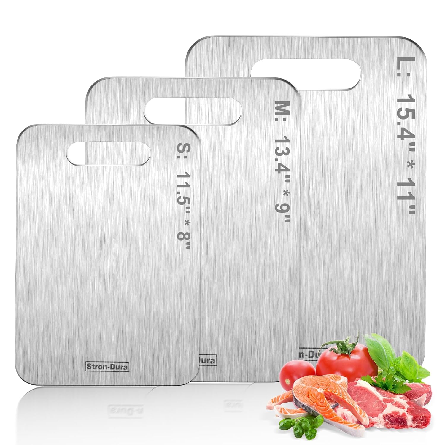 Stron-Dura Cutting Boards for Kitchen, Cutting Board, Foodgrade Stainless Steel Cutting Board - Image 2