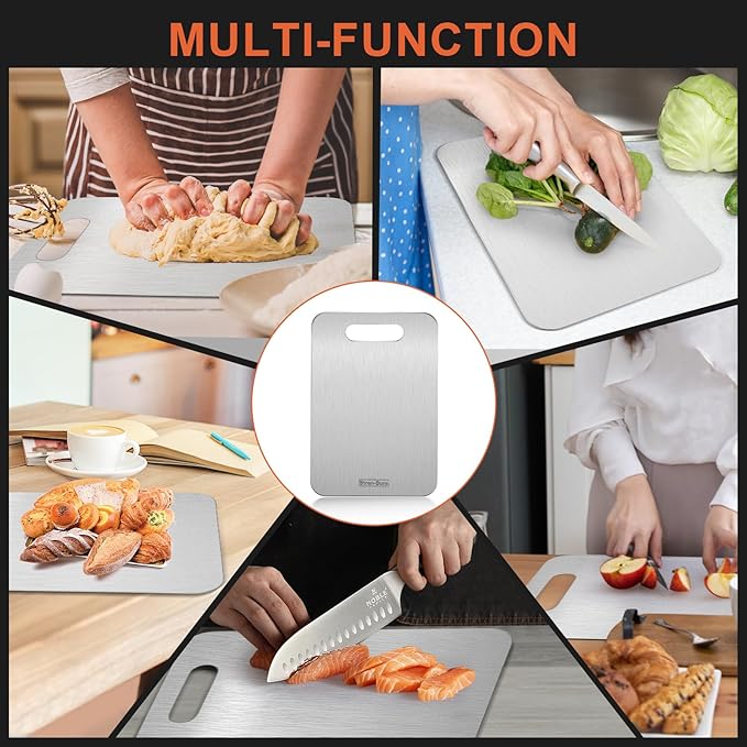 Stron-Dura Cutting Boards for Kitchen, Cutting Board, Foodgrade Stainless Steel Cutting Board - Image 5