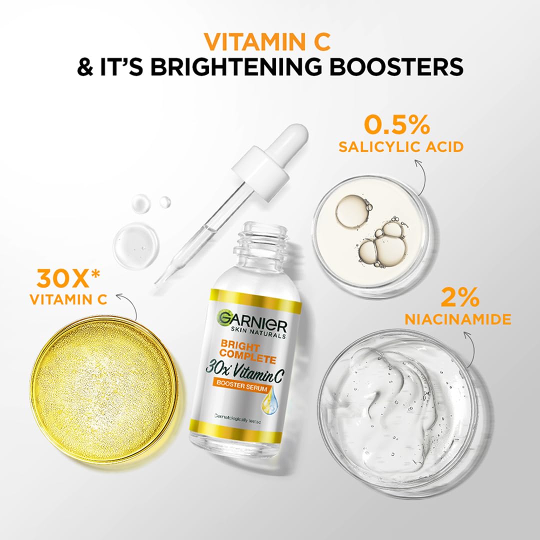 Garnier Bright Complete VITAMIN C Booster Face Serum, 30ml - Image 5