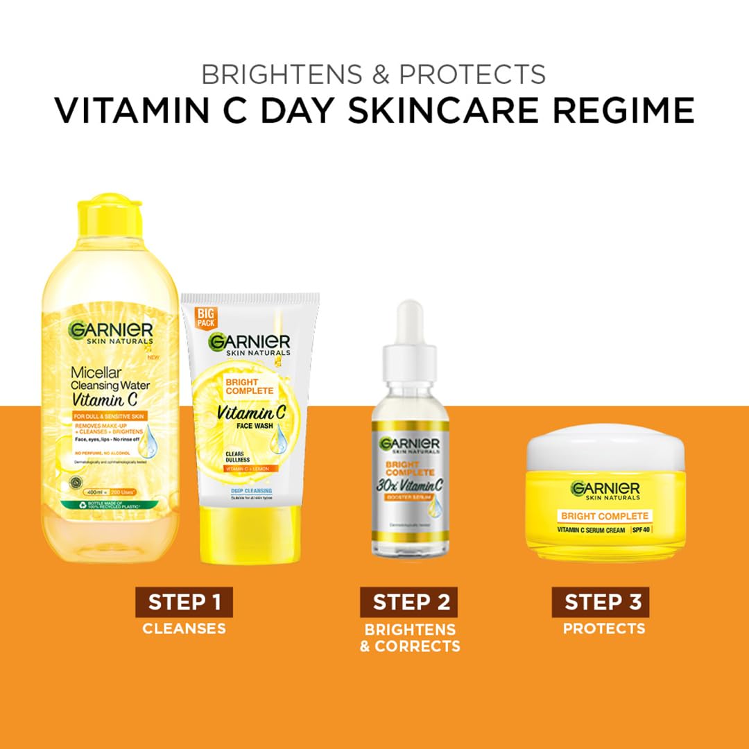 Garnier Bright Complete VITAMIN C Booster Face Serum, 30ml - Image 6