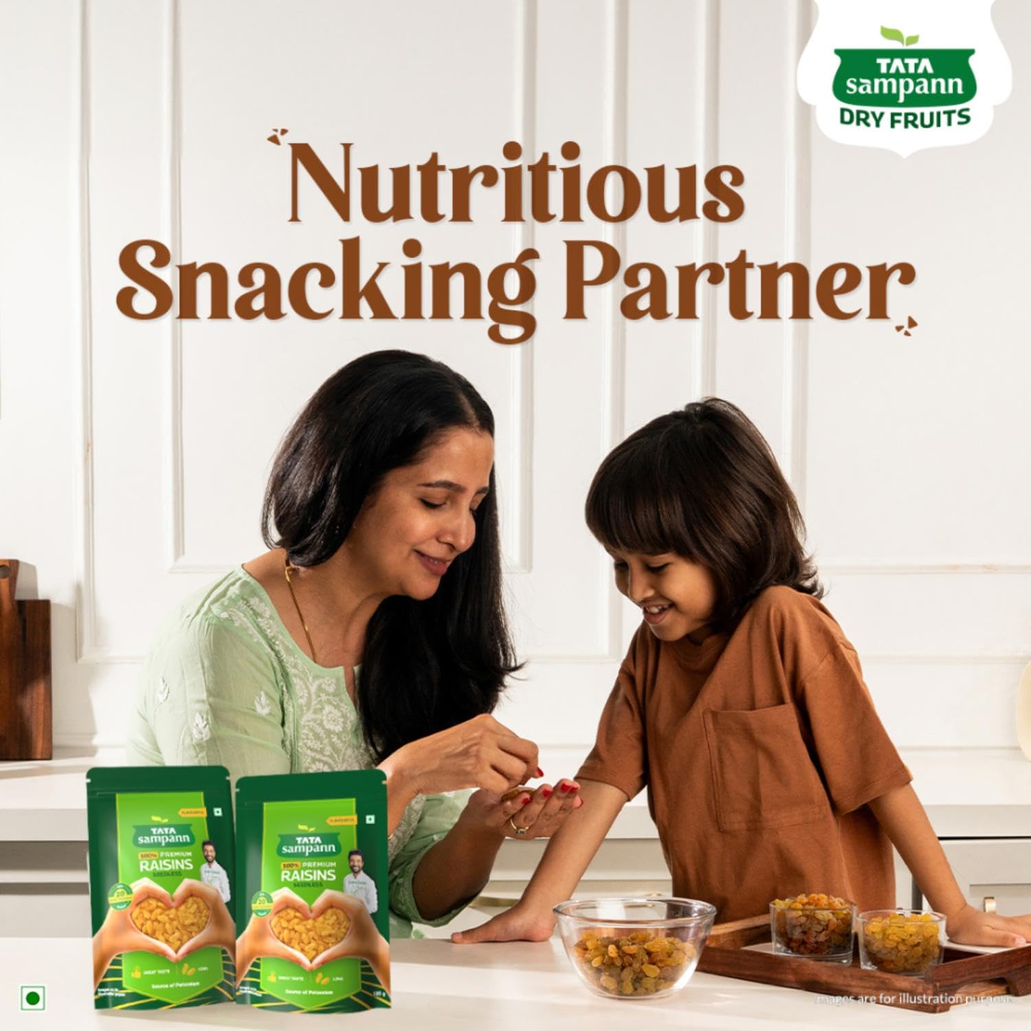Tata Sampann Pure Raisins Seedless/Kishmish, 500g, Source Of Potassium, Premium Dry Fruits, Green Raisins - Image 4
