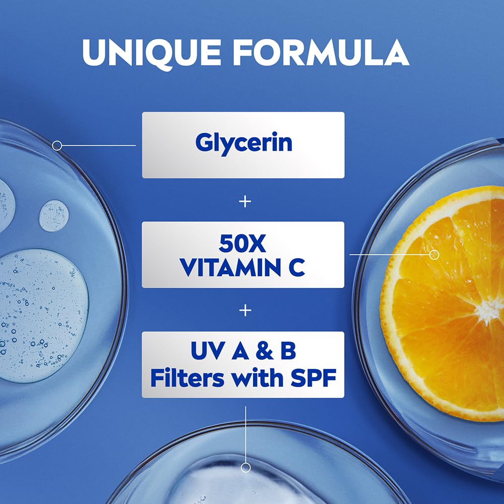 NIVEA Natural Glow Cell Repair Body Lotion with SPF 15 And UV A & B Filters | 50X Vitamin C | 24H Hydration | Even Skin Tone in 7 Days | Brightens Skin and Repairs Sun Damage | Lightweight, Quick Absorbing, Non-Sticky Formula | For All Skin Types | 400 Ml - Image 5