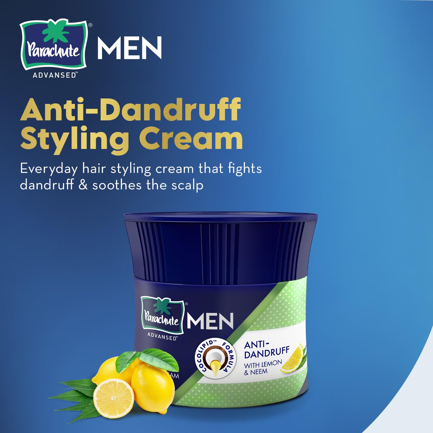 Parachute Advansed Parachute Hair Cream for Men, 100ml (Pack of 3)|Anti Dandruff | After Shower |Non Sticky Oil Replacement Hair Cream - Image 2