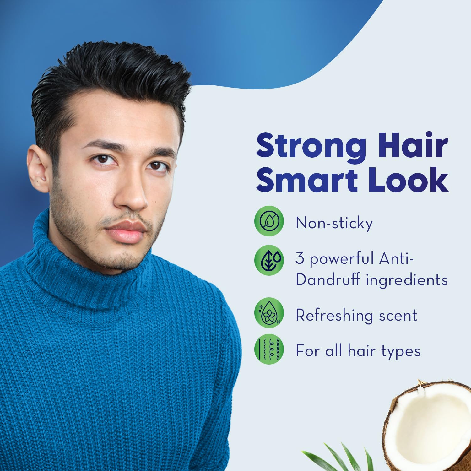 Parachute Advansed Parachute Hair Cream for Men, 100ml (Pack of 3)|Anti Dandruff | After Shower |Non Sticky Oil Replacement Hair Cream - Image 3