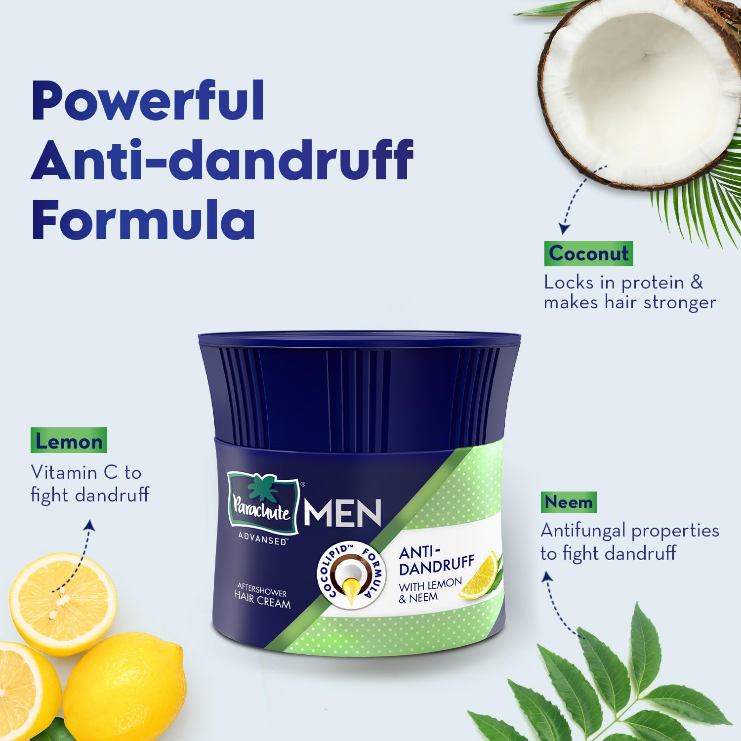 Parachute Advansed Parachute Hair Cream for Men, 100ml (Pack of 3)|Anti Dandruff | After Shower |Non Sticky Oil Replacement Hair Cream - Image 4