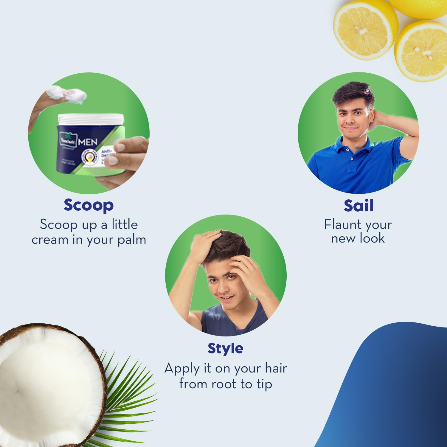 Parachute Advansed Parachute Hair Cream for Men, 100ml (Pack of 3)|Anti Dandruff | After Shower |Non Sticky Oil Replacement Hair Cream - Image 5