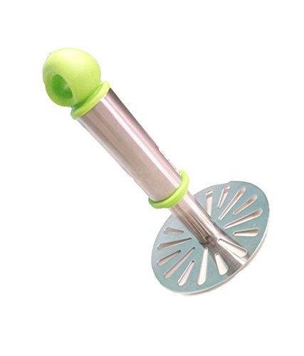 GANESH Stainless Steel Potato Vegetable Smasher Wth Handle (Pack of 1, Assorted) - Image 1