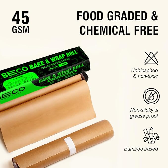 Beco Eco-Friendly Baking & Wrapping Paper, 11 inch x 20 Meter Roll (Pack of 1) - Image 2