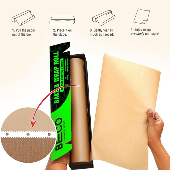 Beco Eco-Friendly Baking & Wrapping Paper, 11 inch x 20 Meter Roll (Pack of 1) - Image 3