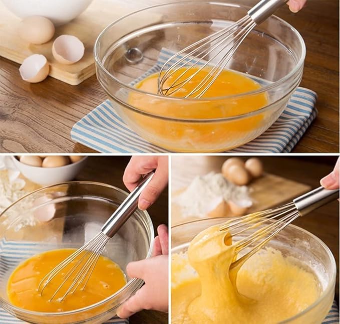 COVETKART Stainless Steel Potato Masher & Mini Whisk Combo (20cm Masher + 25cm Whisk) - Image 3