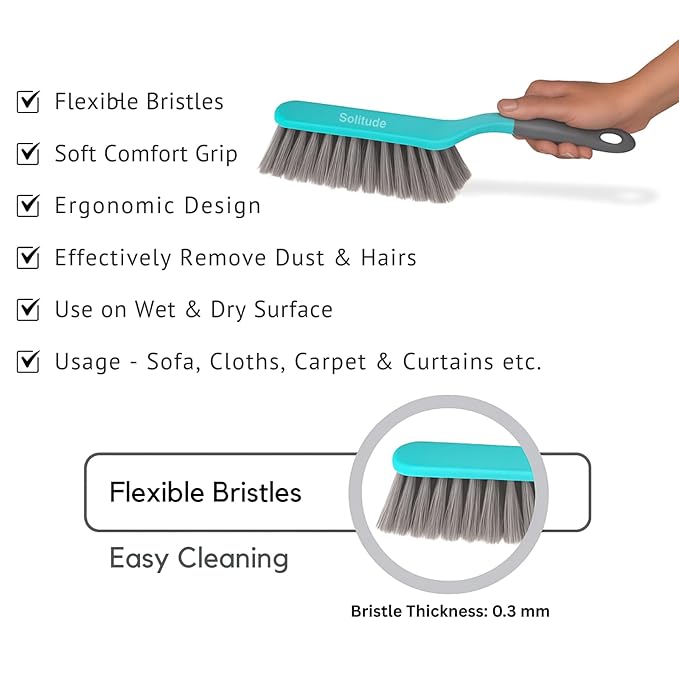 Solitude Long Bristle Dust Remover Brush (Pack of 1) - Image 4