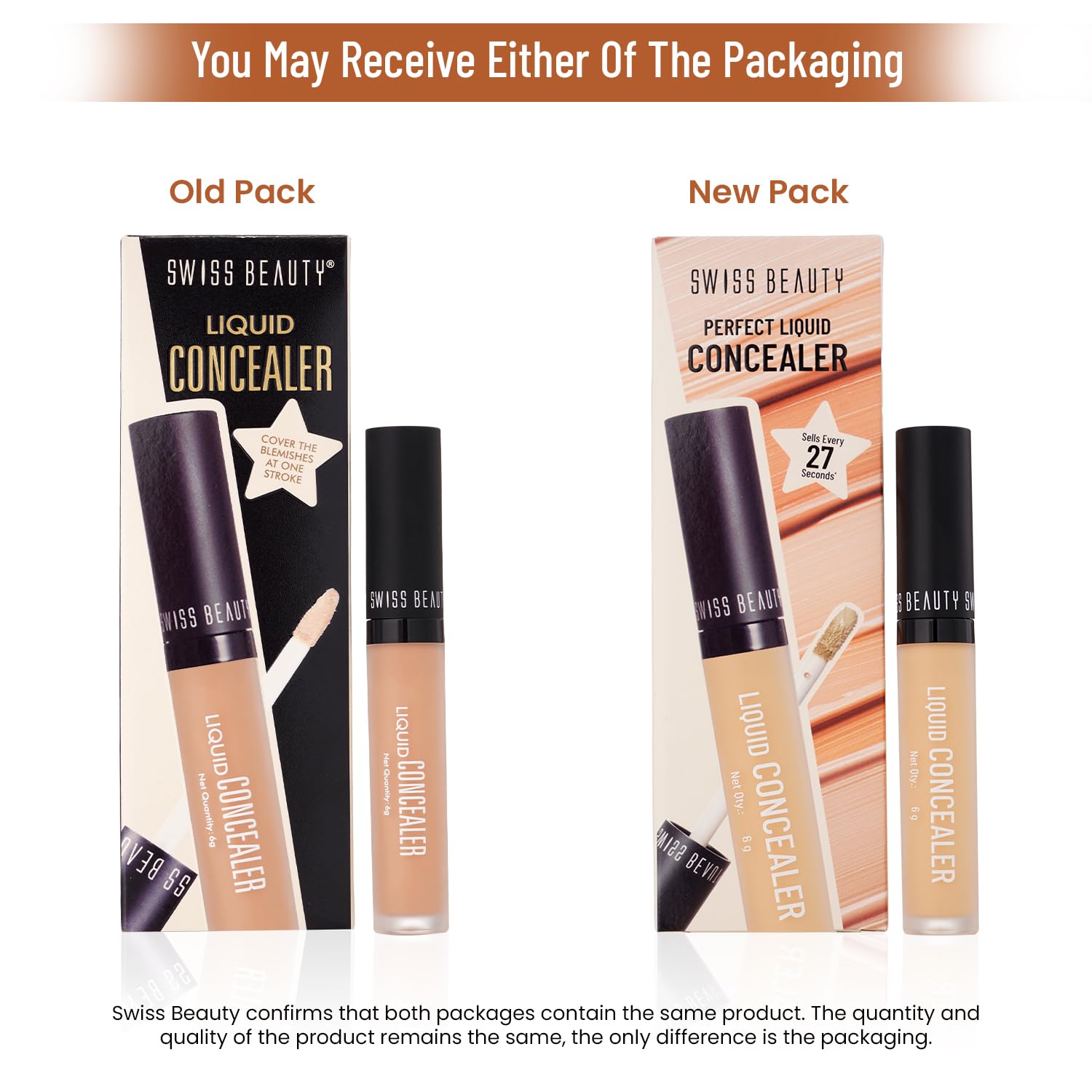 Swiss Beauty Liquid Light weight Concealer with Full Coverage - Image 9