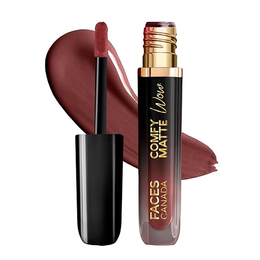 FACES CANADA Comfy Matte Wow Liquid Lipstick - Cocoa Crush 07 (Brown) 3.8ml  - Image 1