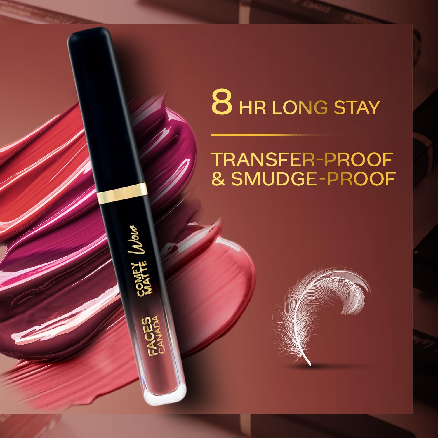 FACES CANADA Comfy Matte Wow Liquid Lipstick - Cocoa Crush 07 (Brown) 3.8ml  - Image 5