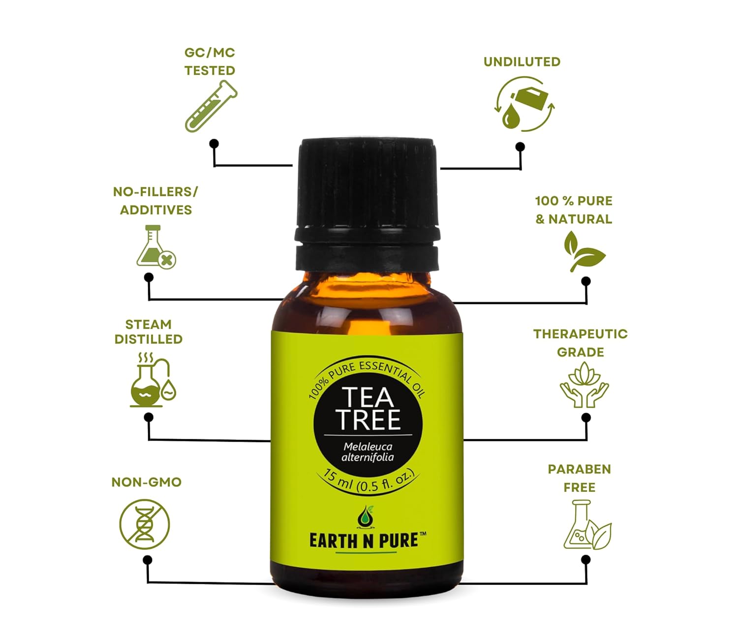 Earth N Pure Tea Tree Essential Oil - 15 ML - Image 2