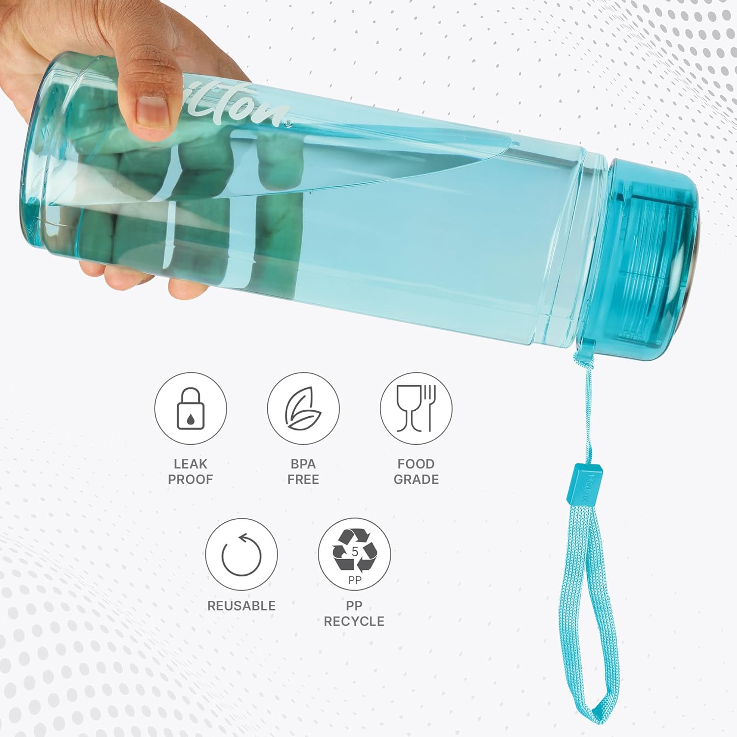 Milton Hector 1000 Pet Water Bottle, 1 Piece, 1 Litre, Blue - Image 2