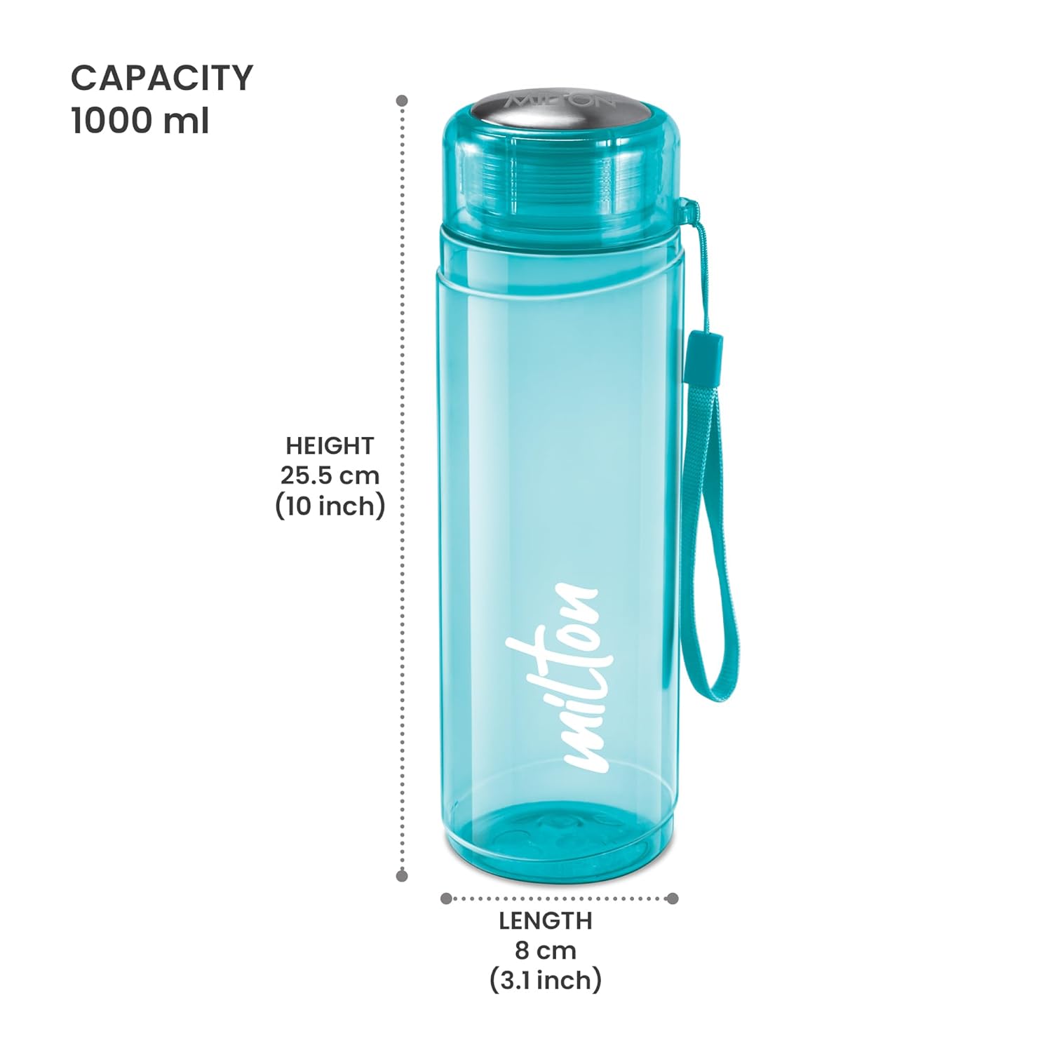 Milton Hector 1000 Pet Water Bottle, 1 Piece, 1 Litre, Blue - Image 5