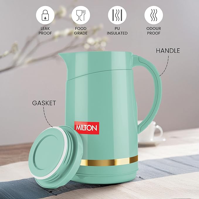 Milton Renova 750 PU Insulated Stainless Steel Hot & Cold Water Jug – 700 ml, Leak-Proof, BPA Free, Light Green - Image 2
