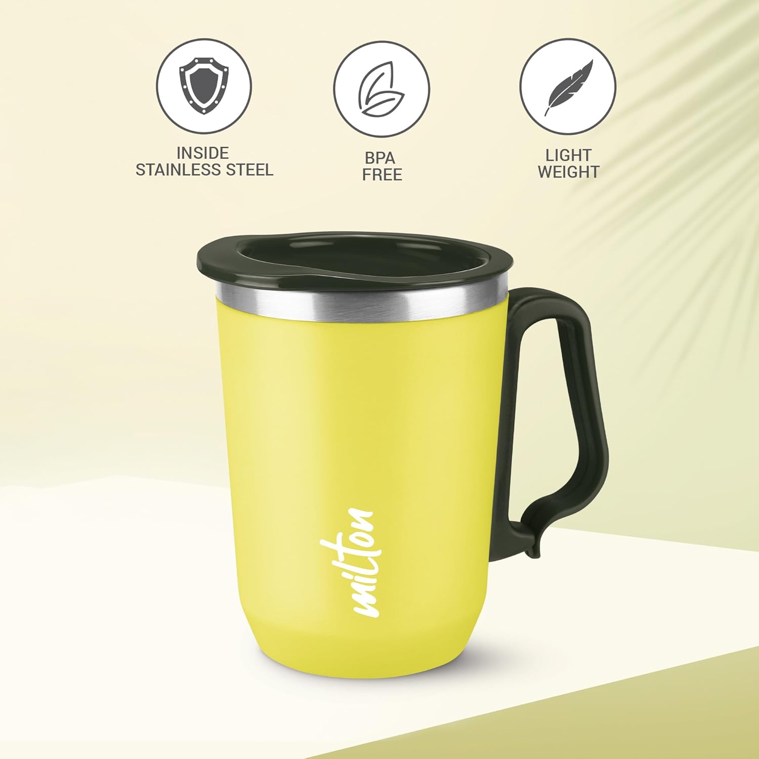 MILTON Cool Touch Coastal 350 Stainless Steel Mug with Lid - 300 ml - Image 2
