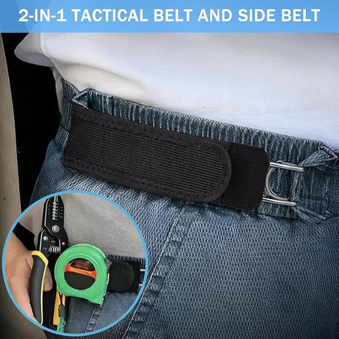 GUSTAVE® Buckleless Belt Hook Tactical Metal Hook Elastic Belt Unisex Buckle-Less Invisible Waist Belts for Work & Edc - Image 4