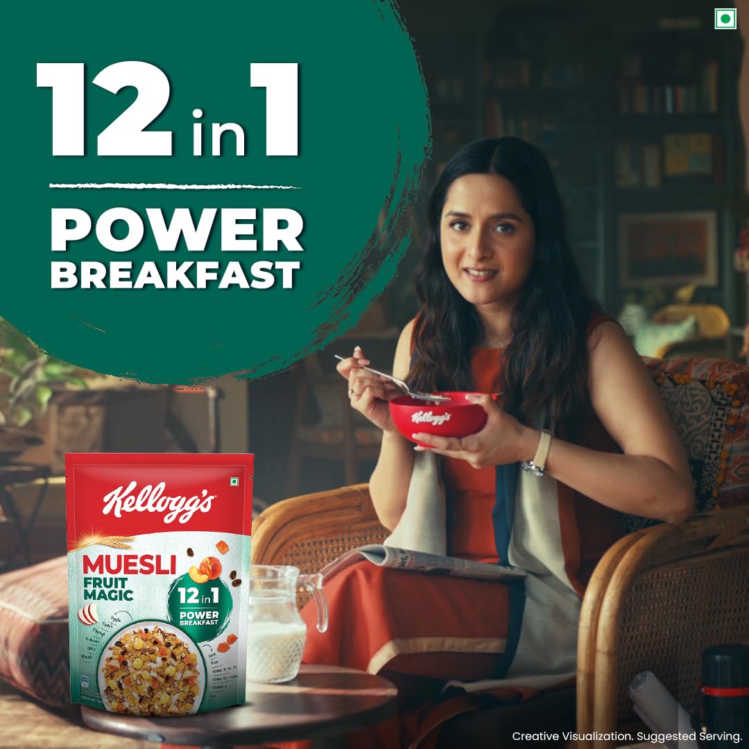 Kellogg's Muesli Fruit Magic 500G | 12-In-1 Power Breakfast | India'S No 1 Muesli | Multigrain Breakfast Cereal - Image 2