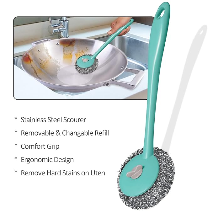 Spotzero By Milton Kitchen Cleaning Handy Scorer (Aqua Green) - Image 4