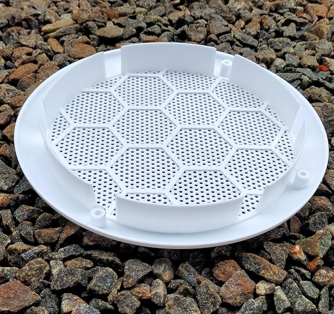  Wall Exhaust Fan Chimney Vent Pipe Back Cover with Mosquito Net, Dust Controller, White - 1 Piece - Image 2