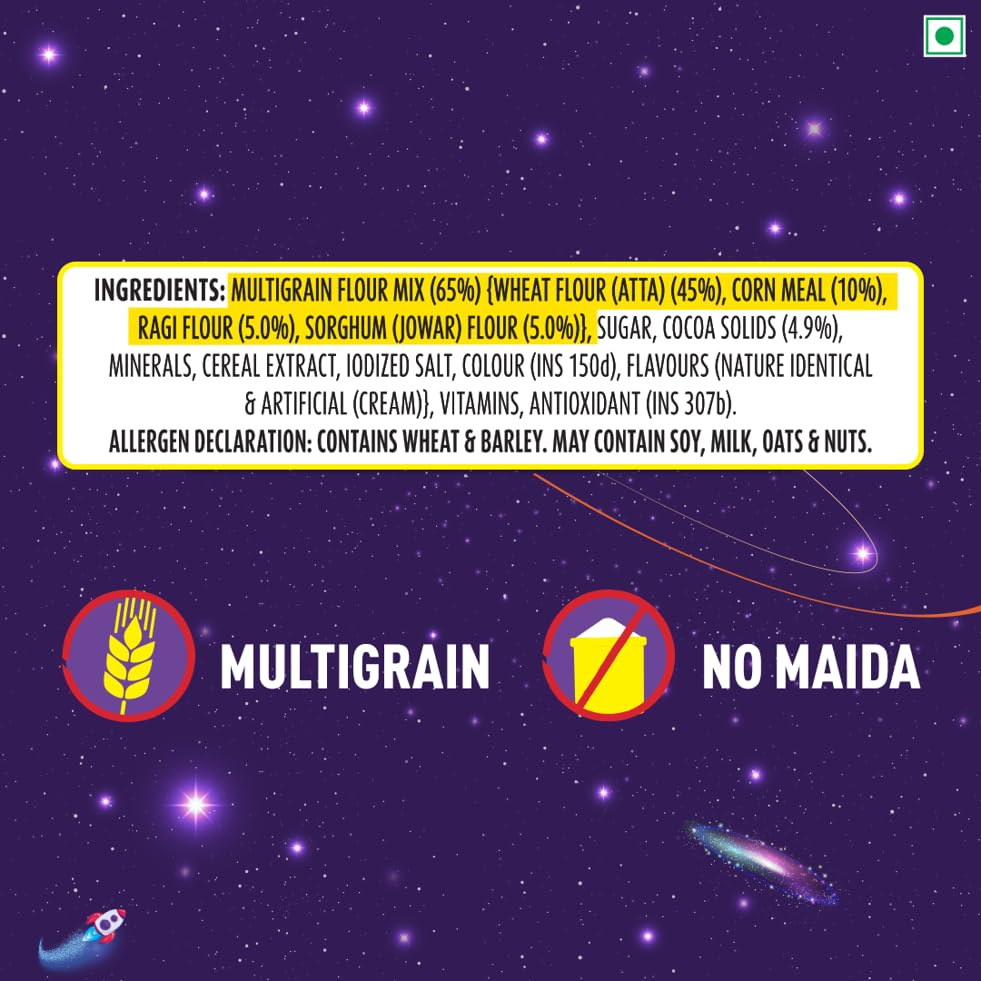 Kellogg's Multigrain Chocos Moons & Stars 375g /360g/ 414g | High in Calcium & Protein, 10 Essential Vitamins & Minerals, Source of Fibre | Breakfast Cereal for Kids - Image 7