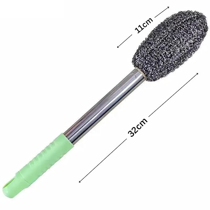 Virangna Long Handle Bottle Cleaning Brush – Stainless Steel Scrubber for Water Bottles, Containers, Vases, and Glasses – Multipurpose Kitchen and Bathroom Cleaner with Gap Cleaning Wire (Pack of 1) - Image 5