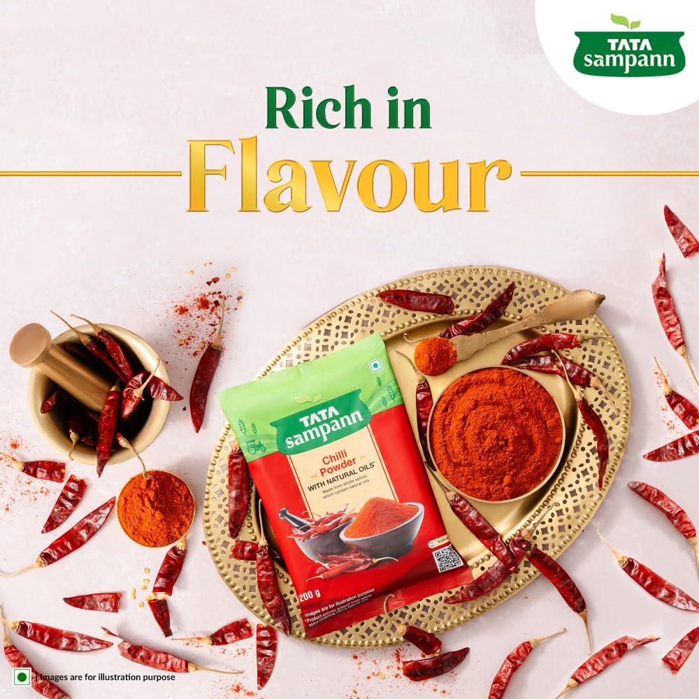 Tata Sampann Chilli Powder with Natural Oils, 500g, Lal Mirchi Powder, Mirchi Powder