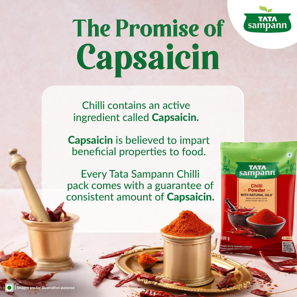 Tata Sampann Chilli Powder with Natural Oils, 500g, Lal Mirchi Powder, Mirchi Powder